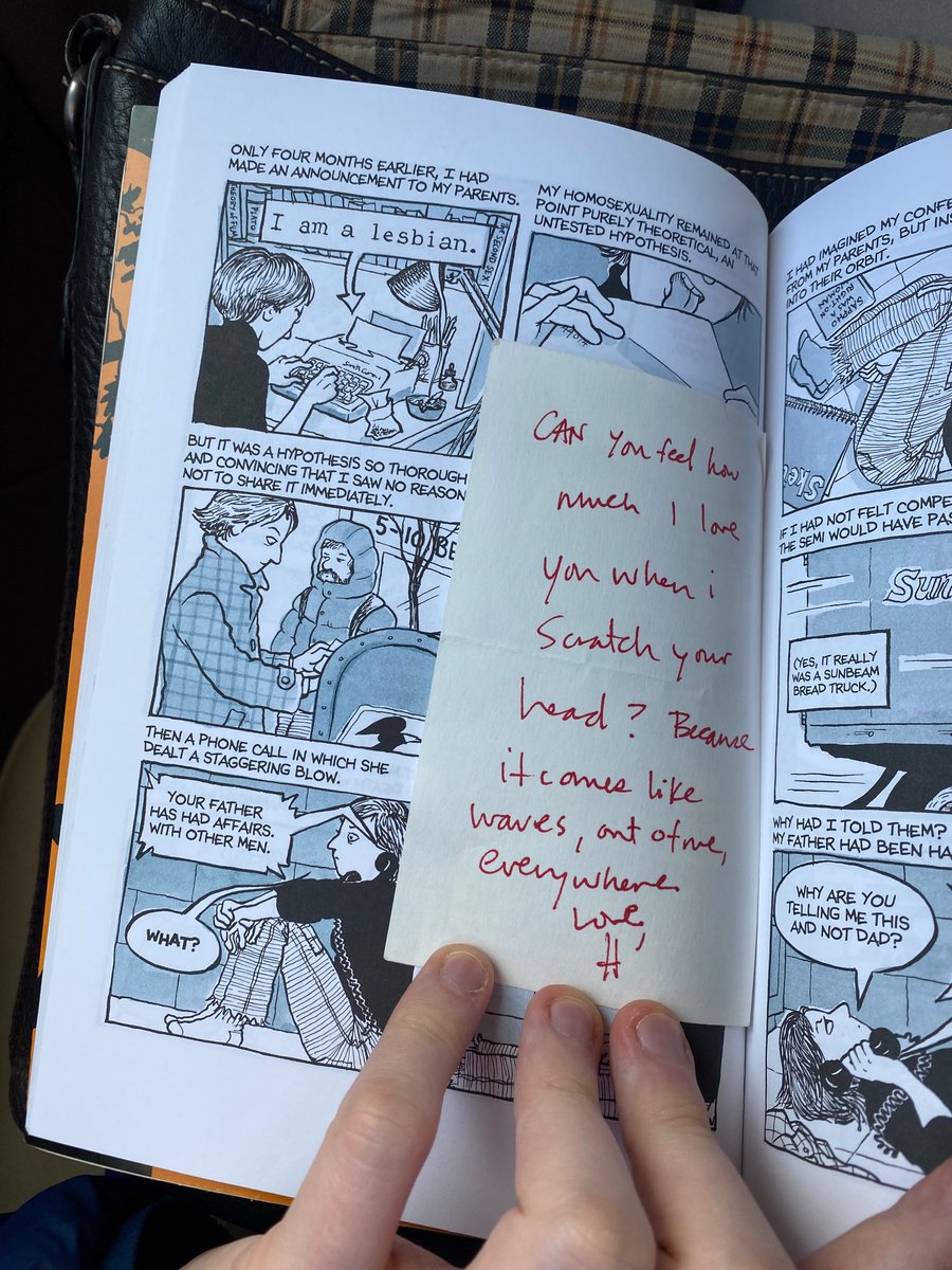 i found a note inside my used copy of Fun Home... 😭