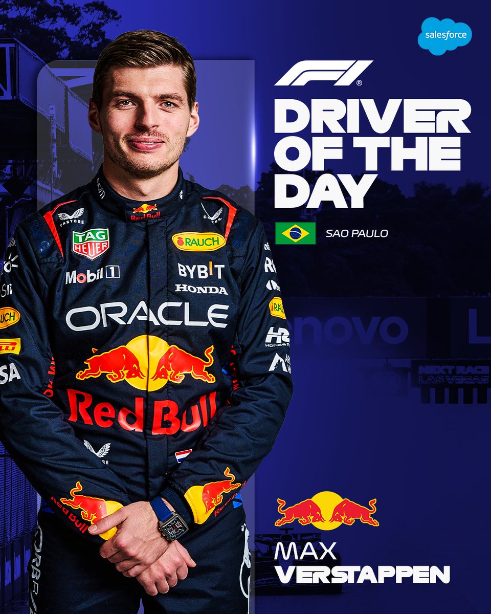 No contest 💪

<a href="/Max33Verstappen/">Max Verstappen</a> is your <a href="/salesforce/">Salesforce</a> #F1DriverOfTheDay 

#F1 #BrazilGP