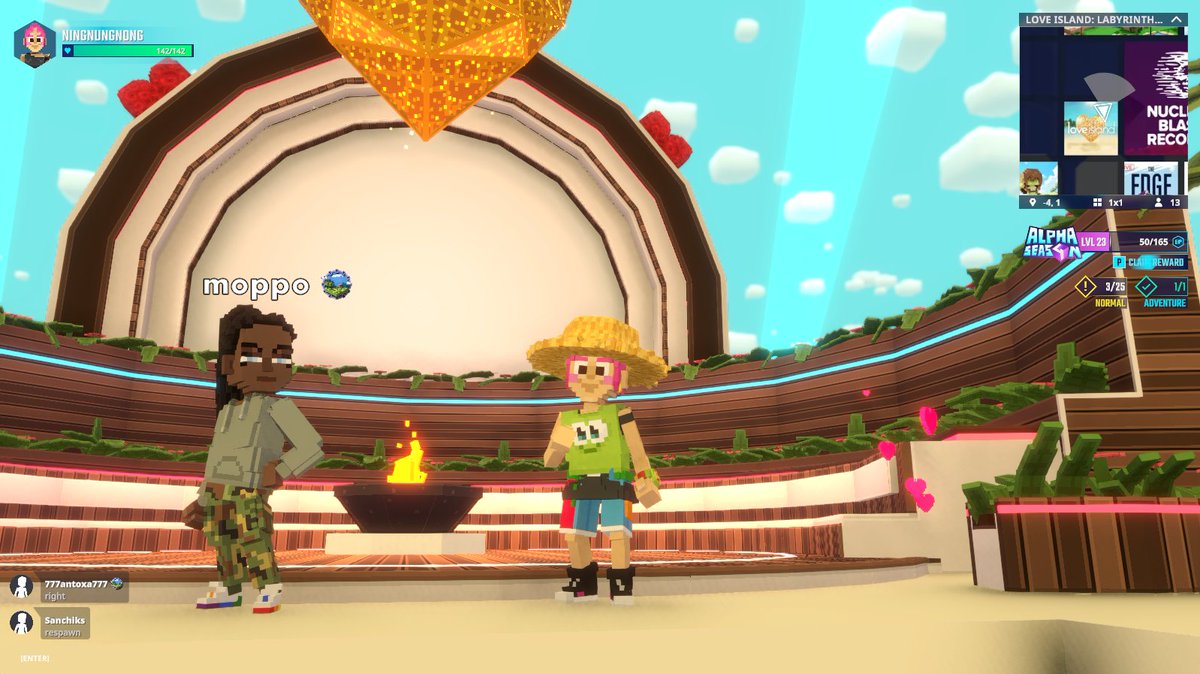 EatwitUs's tweet photo. Lost in the Labyrinth of Love 💕 Found my way to the iconic Fire Pit in @TheSandboxGame. Who's ready for a virtual dating adventure? 🔥 https://t.co/EQ2EXRA8Bv #TheSandbox #AlphaSeason4 #AS4SocialChallenge https://t.co/EVlyOsQOtb