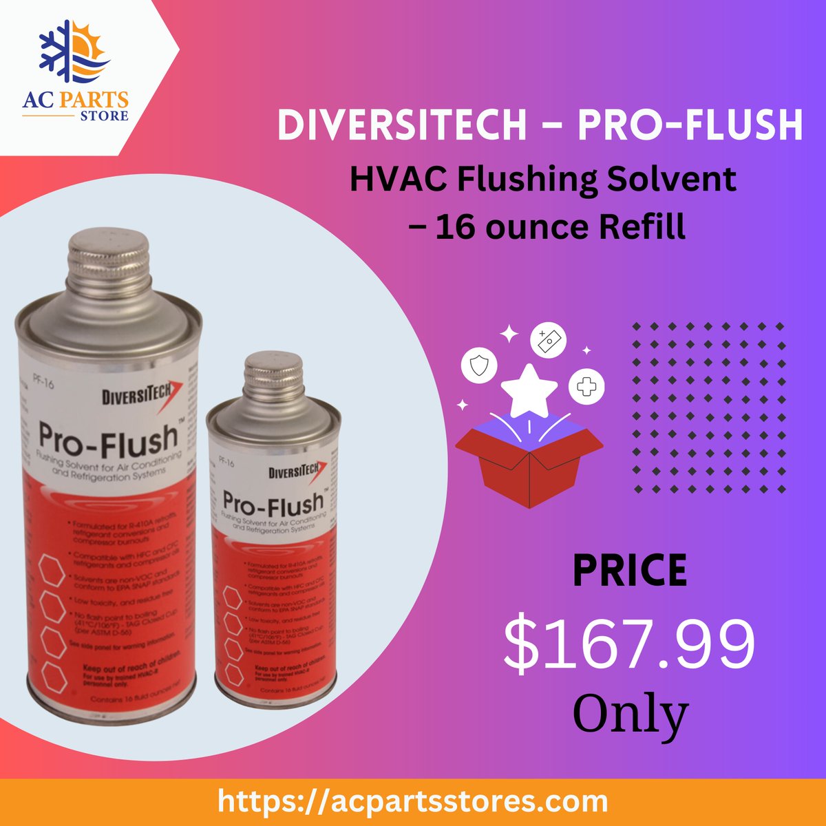 ac_parts_store's tweet image. ✨ Clean systems, happy homes! 🏡💨 Give your HVAC a fresh start with DiversiTech Pro-Flush! 🌊🔧 Our 16 oz refill is here to keep your air flowing smoothly and efficiently. Ready to breathe easier? 😌✨ Tap the link in bio to grab yours today! 👆 #HVAC #CleanAir #DiversiTech