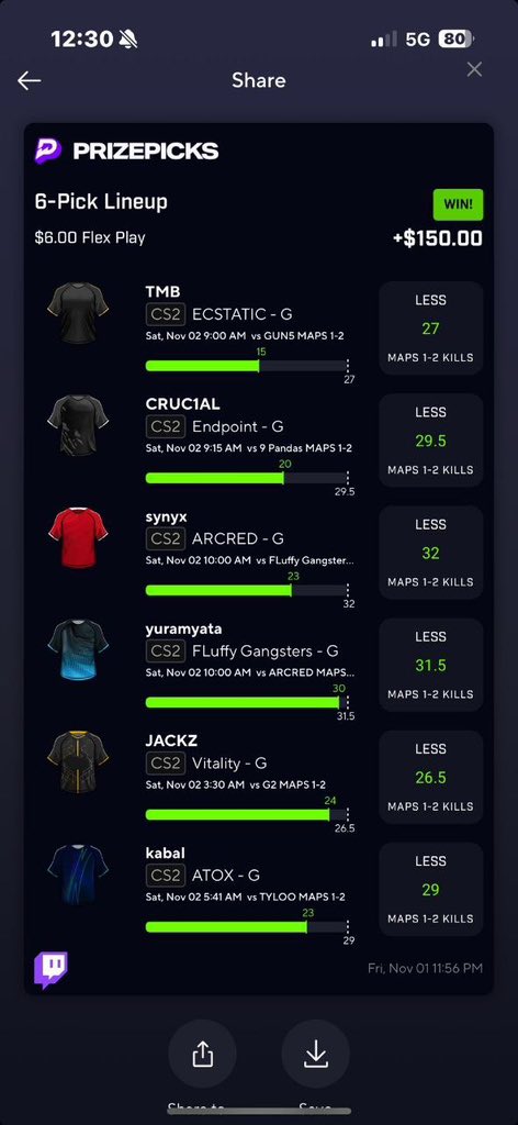 Here are some of the previous wins in the discord 🔥✅

FREE discord &amp; picks daily👀

t.me/+td7o-DQWpiMxN…

#prizepicks #nbafinals #nbaplayoffs #mlb #csgo #soccer #dfs #gamblingtwitter #prizepickslocks #potd #val #esports