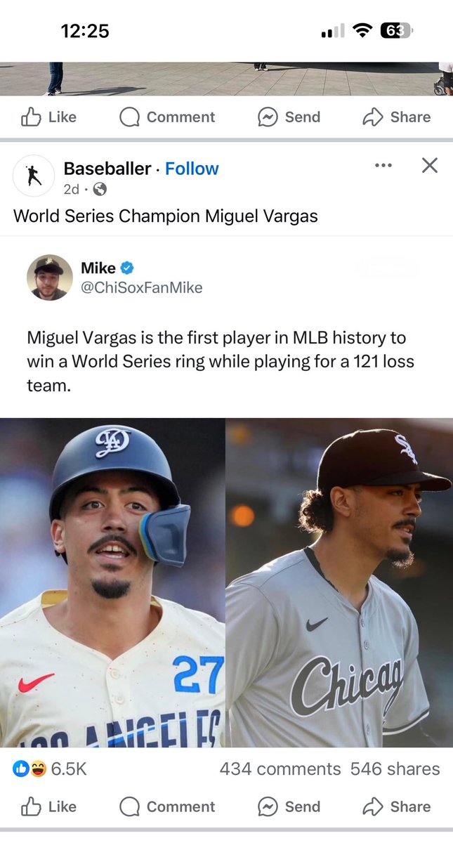 dizydaniela's tweet photo. @ChiSoxFanMike Your post made it to fb! Lol https://t.co/3dJoj6caV9