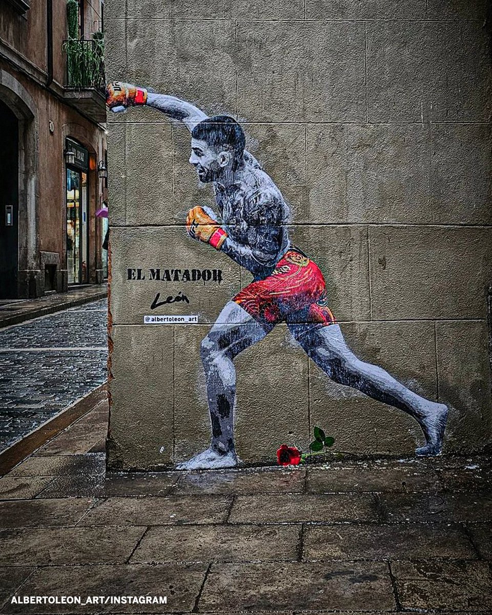 espnmma's tweet photo. Ilia Topuria has street art in Barcelona 🤩 

(🎨 albertoleon_art/IG) https://t.co/A29NpXFefg
