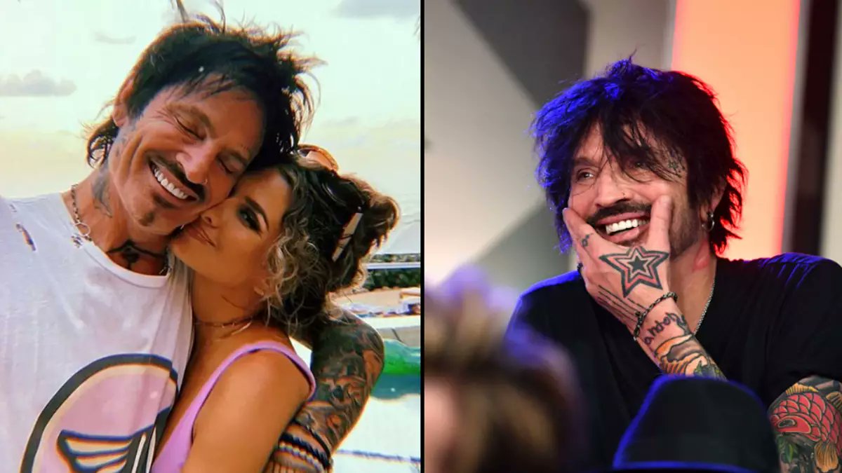 aleagueofcomedy's tweet photo. Brittany Furlan mastered the art of marriage: make jokes about legendary husband Tommy Lee's...ahem... "iconic instrument" to keep things exciting. Who knew stand-up could have such BIG laughs at home? 🍆😂 #BrittanyFurlan #TommyLee #ComedyCouple #StandupRoutine https://t.co/DRuOkzf4vK