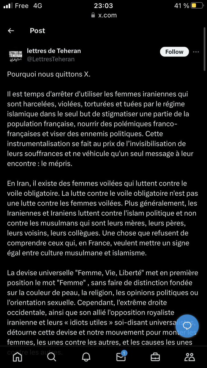 <a href="/AneriesPR/">OAPR</a> Pourtant les Iraniennes ont déjà répondu et se sont retirées de ce réseau à cause de ces gens