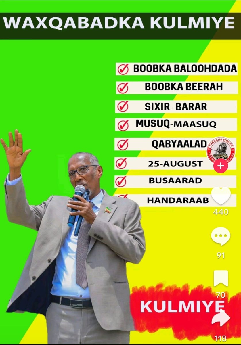 Mukky713's tweet photo. Soomaaliyeey Wakaa Muuse Biihi dhiig Muslim, somaali, wiil iyo abtigii qubaya si' uu usii taliyo 👀
#AwdalState #SscKhatumo #Somaliland #Somalia
#NoOneInch
🇸🇴🤝🇪🇬 https://t.co/ALCSD3k9Hr