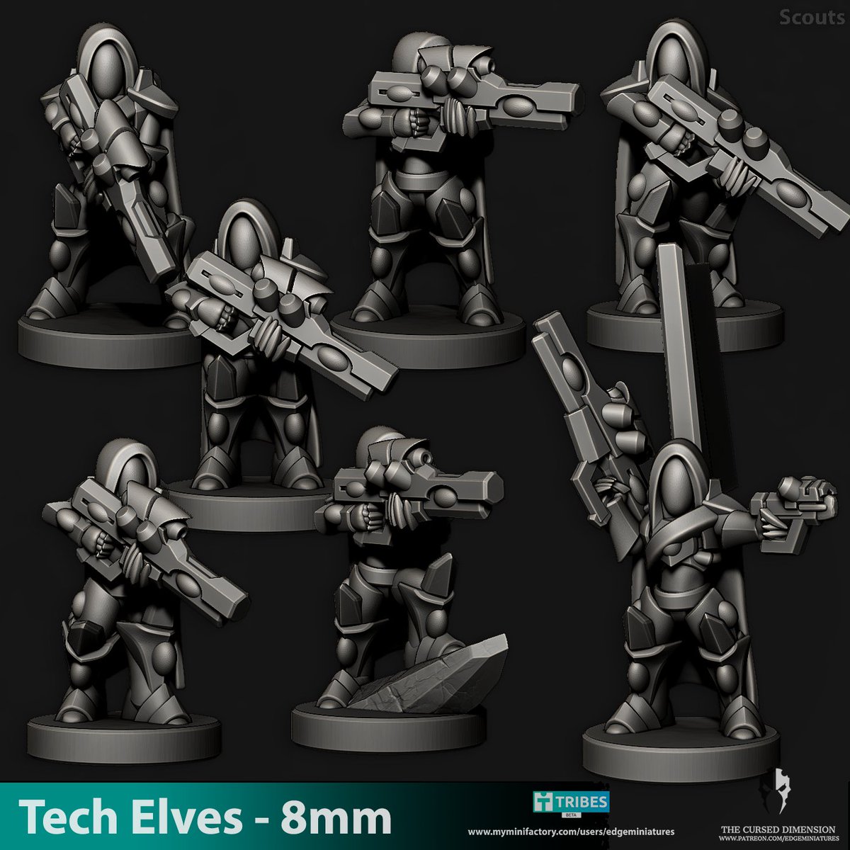 PascalCleroux's tweet photo. November sculpts are out now on patreon / tribes. 8mm Tech Elves, 8mm Cursed Elves, 28mm Cursed Howlers, 28mm Crawlers of Change 

#aeldari #wargaming #3dprinting #warhammer #opr #legionimperialis #killteam40k #zbrush #Drukhari

https://t.co/A06cizH3b0 - https://t.co/KVxlmEjTai https://t.co/WtA9FRxCiE