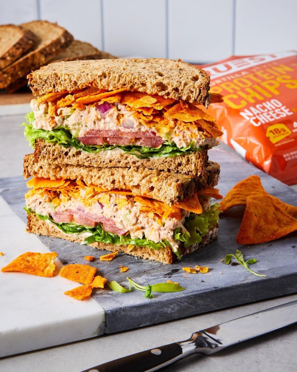 QuestNutrition's tweet photo. Have you tried #QuestChips in your sandwich? If not, this is your sign to try it! 💪🥪🤌 #ItsBasicallyCheating https://t.co/lkol3Ekb1X