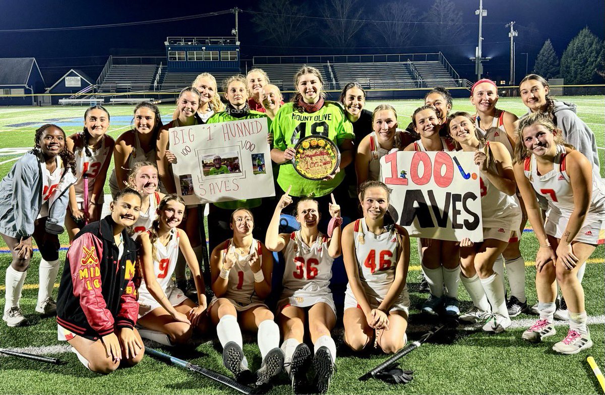 UNDEFEATED NJAC NATIONAL DIVISION CONFERENCE CHAMPIONS! 🏆 So proud of this incredible team &amp; all the hard work they’ve put in this season. Their dedication, resilience, &amp; teamwork have truly paid off. Special congrats to Mia on her 100th save! Here’s to the postseason! 💪〽️⭕️🏑