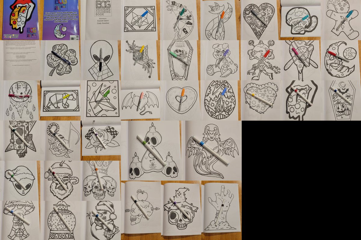 ECGDesigns13's tweet photo. Amazon isn't letting us add pictures so we decided to show what is in our coloring book on here! We recommend if using markers to put some paper or something behind the picture so it doesn't mess up the picture behind it.
#ecgdesigns #coloringbook #ecgdesignscoloringbook #amazon https://t.co/XMluHp2ItP