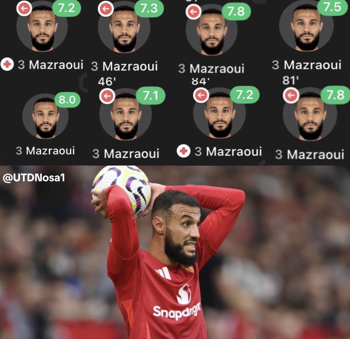 UTDNosa1's tweet photo. Noussair Mazraoui for £15M?

We’ve absolutely robbed Bayern. https://t.co/y9diPBoe6R