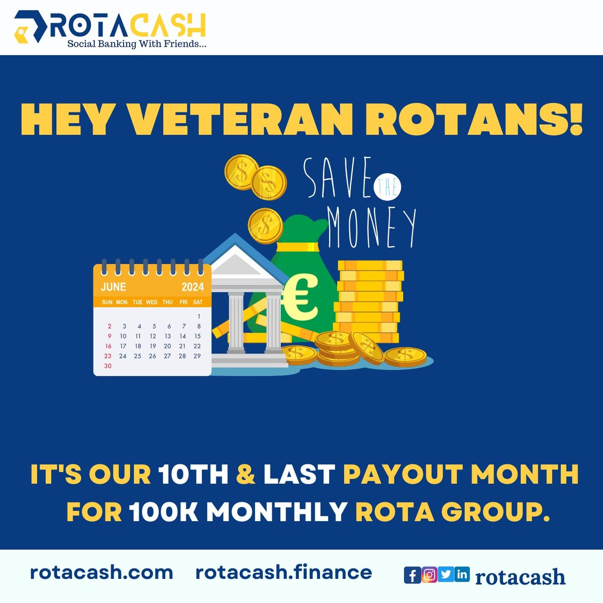 Rotacash Finance (@rotacash) on Twitter photo It was another ๐ฐ๐ฐ๐ฐ๐ฐ day!
Congrats to the #Rotans of the Month of October 2024! New Monthly #Rota Circles loading...๐ฅ๐๐๐
#Rotacash #fintech #Savings #NFTs <a href="/Farmchainfinanc/">Farmchain.Finance</a> <a href="/OfficialSiban/">SIBAN</a> <a href="/theabcafrica/">The Africa Blockchain Center</a> <a href="/BlockchainNG/">BlockchainNigeria๐ณ๐ฌBNUGDAO.eth</a> It was another ๐ฐ๐ฐ๐ฐ๐ฐ day!
Congrats to the #Rotans of the Month of October 2024! New Monthly #Rota Circles loading...๐ฅ๐๐๐
#Rotacash #fintech #Savings #NFTs <a href="/Farmchainfinanc/">Farmchain.Finance</a> <a href="/OfficialSiban/">SIBAN</a> <a href="/theabcafrica/">The Africa Blockchain Center</a> <a href="/BlockchainNG/">BlockchainNigeria๐ณ๐ฌBNUGDAO.eth</a>