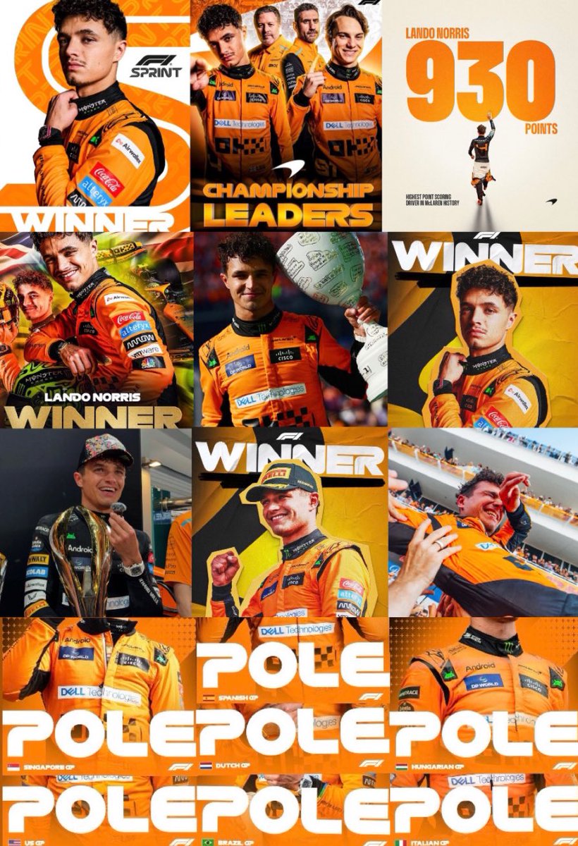 never forgetting this year

3 time grand prix winner
8 time pole sitter
highest point scoring driver in mclaren’s history
mclaren leading wcc
second in the wdc

lando norris you’ve built something nobody could take away from you and i’m so proud to have seen it all