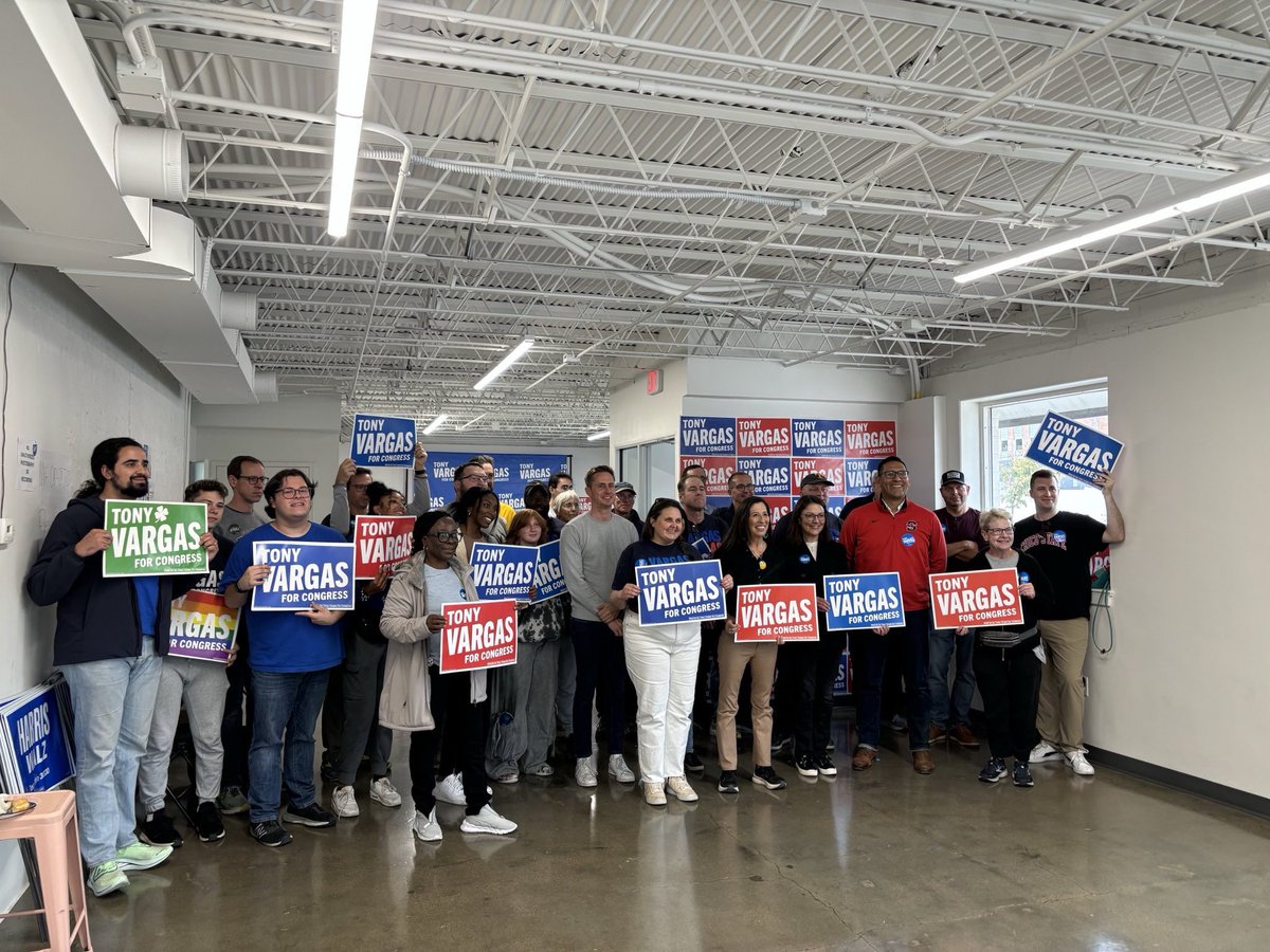 Senator Tony Vargas (@tonyvargas) on Twitter photo Standing room only yesterday at our canvassing launch with @repdelbene + <a href="/TeresaForNM/">Teresa Leger Fernandez</a>! Thank you to everyone who came out to our LAST major canvassing push before Election Day!!
We’re fighting for women, for workers, and for middle class families across #NE02. 2 days left, Standing room only yesterday at our canvassing launch with @repdelbene + <a href="/TeresaForNM/">Teresa Leger Fernandez</a>! Thank you to everyone who came out to our LAST major canvassing push before Election Day!!
We’re fighting for women, for workers, and for middle class families across #NE02. 2 days left,