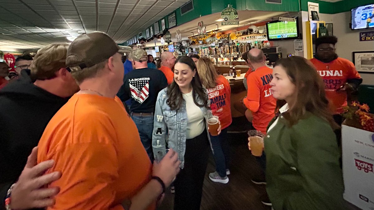 McdonaldRivet's tweet photo. If you’re gonna thank union members &amp; a visiting Congressional Rep for their campaign help on a Sunday during the Lions-Packers game, you better do it in a sports bar! Thanks to @LIUNA, their President Brent Booker, @SaraJacobsCA, &amp; Bay City’s Coonan’s Pub for hosting! #OnePride https://t.co/UWwrTeYdSe