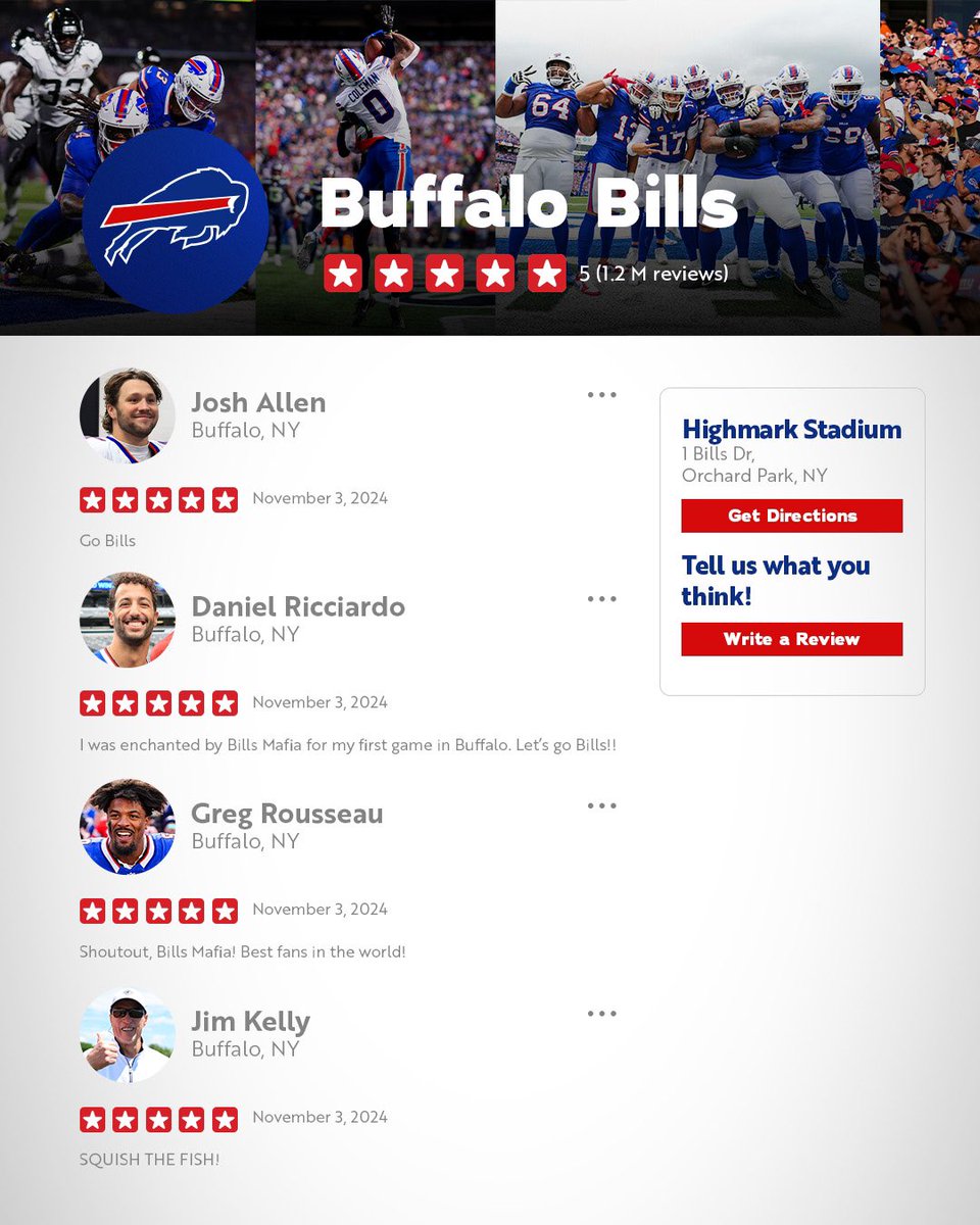 Five stars for Bills Mafia. 👏

#MIAvsBUF | #GoBills