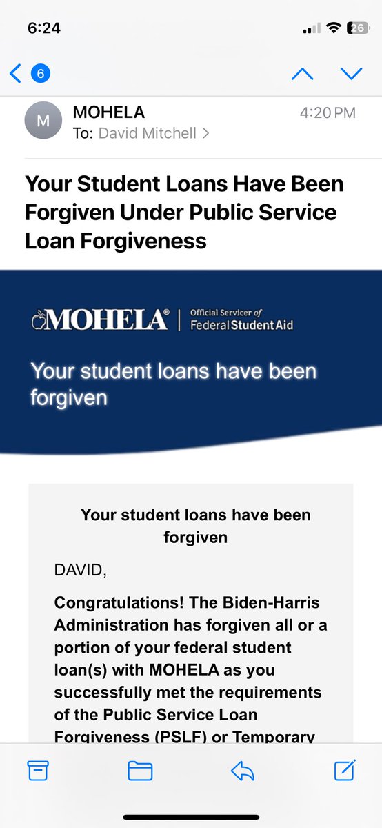Fifteen years ago I quit my job and started my Ph.D…the only way I could make it work financially was the somewhat tenuous promise of Public Service Loan Forgiveness. Today, that risk and my public service paid off. Thank you, America, I sincerely appreciate your investment!