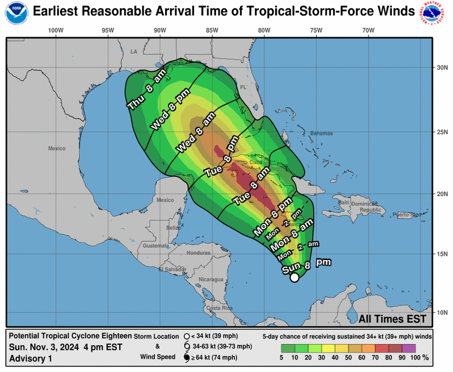 LimWeather's tweet photo. #Invest97L now #PTC18,to peak at 80mph+ C1 #Hurricane as it heads for #Jamaica,#caymanislands,W #Cuba,#Louisiana,#Mississippi
All interests there need to start preps now!
#wxtwitter #Wxx #tropicswx #HurircaneSeason2024 #HurricaneSeason #AL97 #97L #HurricaneRafael #Rafael https://t.co/giAcJp9Uil