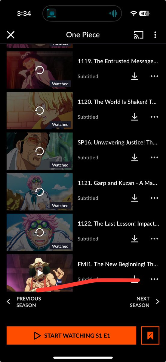 CaptainDylanY's tweet photo. @thatginjaninja @ichigoginchan Came up under newest Egghead episode for me https://t.co/BFRxeWPjqS