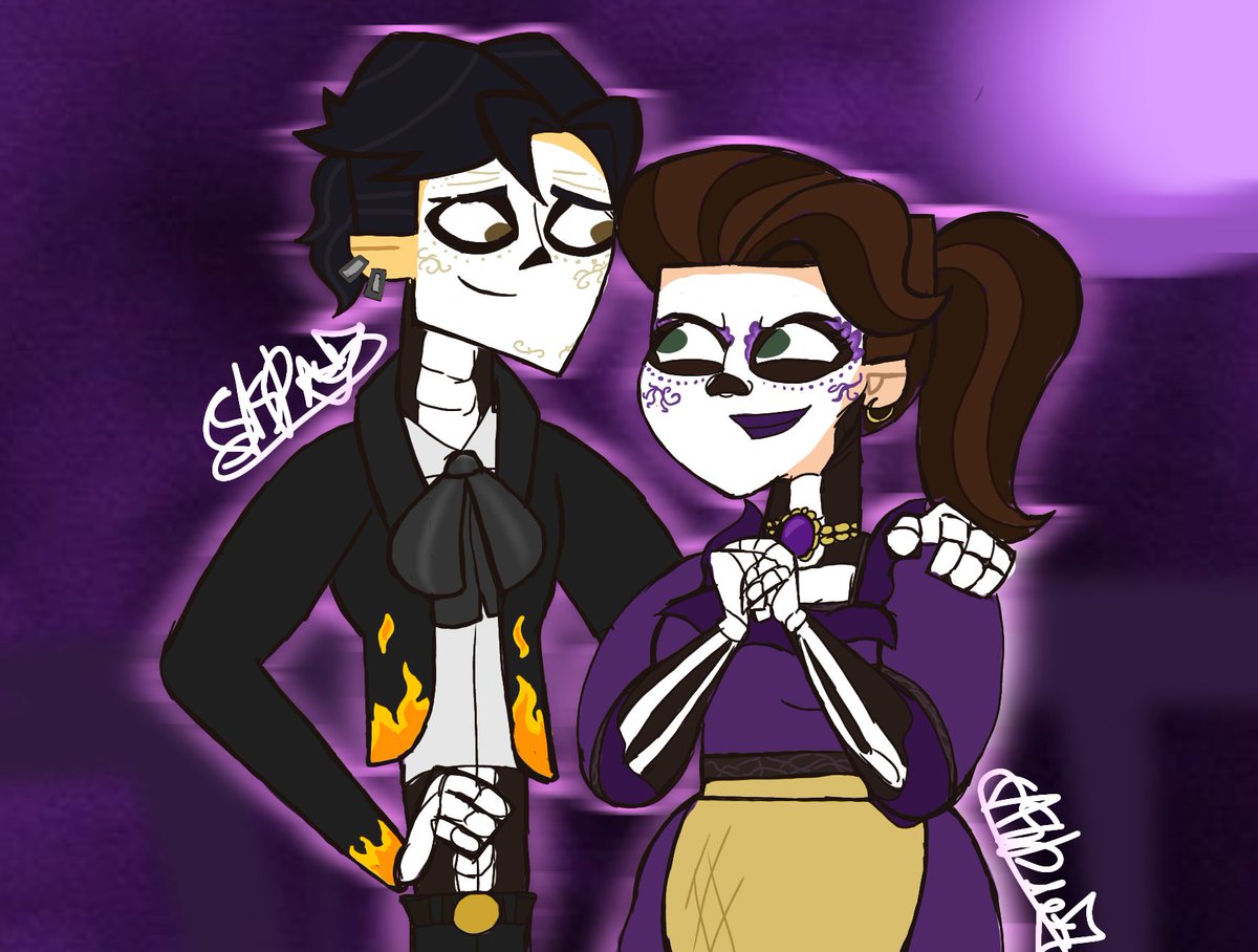 SisPie1's tweet photo. Hey Guys, thats my late halloween art
This is  YulGrett x Coco, my best friend idea so thats for him <3
#disventurecamp #yul #grett #yulgrett #art https://t.co/fjHq1YBuyn