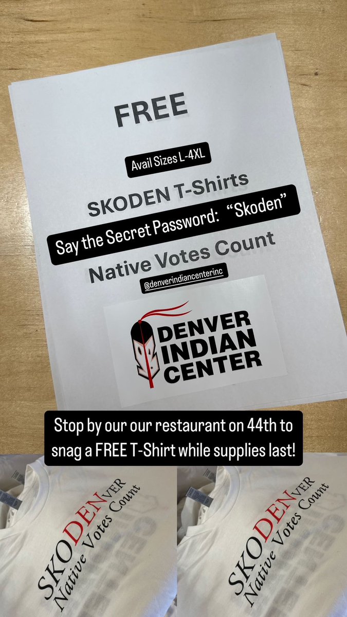 tocabe's tweet image. Stop by Tocabe &amp;amp; Snag a FREE Denver Indian Center SKODEN shirt!