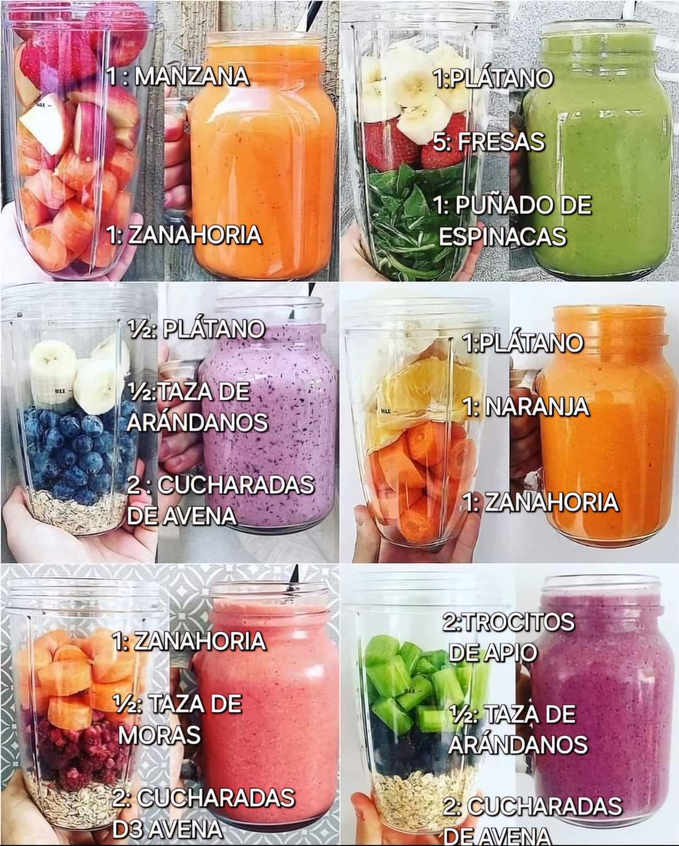 NutriologoGiron's tweet photo. Licuados para combinar con el desayuno simplemente agregar agua licuar y listos ✅️🧋 https://t.co/ttcdeHonoy