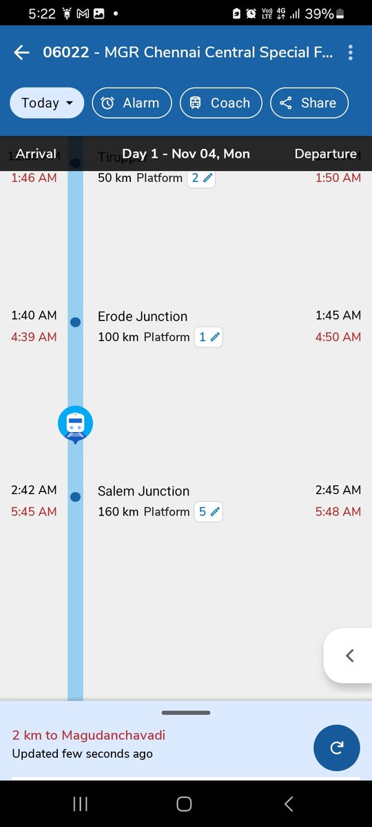 mail4deva's tweet image. There is no planning for special train , finally govt got money , Pessengers disturbed lot mentally,.
Congratulations spl train planned Engineers and Team
# Train number 06022
#AshwiniVaishnaw #SouthernRailway #IndianRailways #ModiGovt