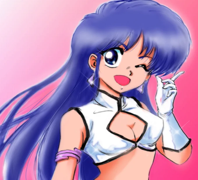 今日は  #いい推しの日 なので 布教も兼ねて青髪ロン毛キャラ 