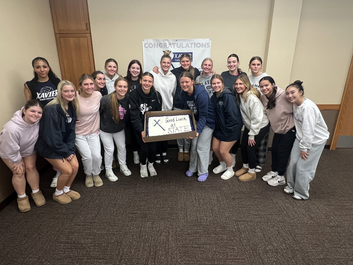 Xavier High School (@xaviersaints) on Twitter photo Thank you to our friends at <a href="/HillsBank/">Hills Bank</a> for the state sendoff for <a href="/XHSVolleyball/">Xavier Volleyball</a> tonight! #WeAreXavier #BeXceptional Thank you to our friends at <a href="/HillsBank/">Hills Bank</a> for the state sendoff for <a href="/XHSVolleyball/">Xavier Volleyball</a> tonight! #WeAreXavier #BeXceptional