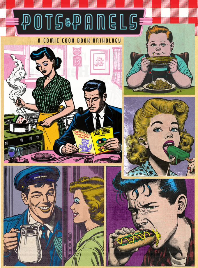 CBCCPodcast's tweet photo. This is it, friends. We're coming in on the final three days of the @potsandpanels Kickstarter.

400+ Pages of Comics &amp; Recipes from folks like @SteveNiles, @HackinTimSeeley, @HilaryBarta, @philhester, @neilkleid, @gvonstoddard, us (!!!), &amp; more.

Spread the word🔗🧵⬇️ https://t.co/pbJQJdkf5Q