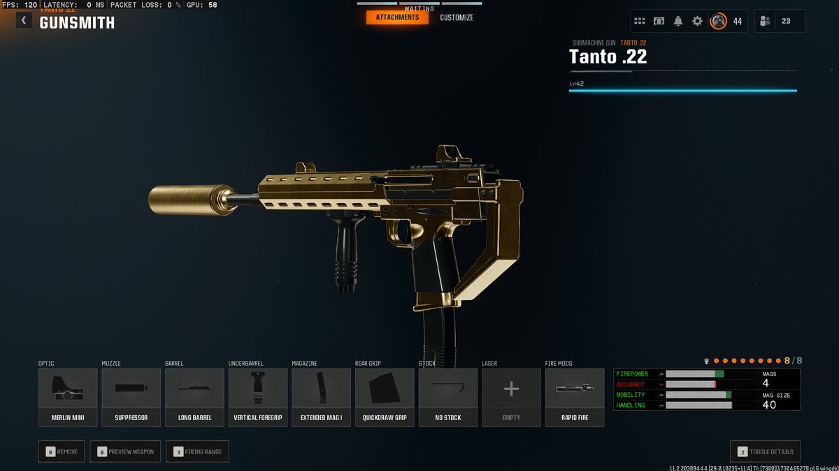 K3NDOG_'s tweet photo. Anyone struggling to find a good SMG on BO6?

I present you the Tanto 22 with these exact attachments. 

Thank me later😎

#BO6 #weapon #CallofDuty #KickStreaming #discord #meta https://t.co/lbslMD5wEU