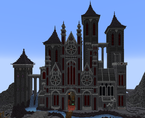 lizzoria's tweet photo. My best build ever. Hades Havoc castle from @PandorasBoxMC :D Hope people enjoyed as I was driving while it all happened https://t.co/ZQoCyA8Snh