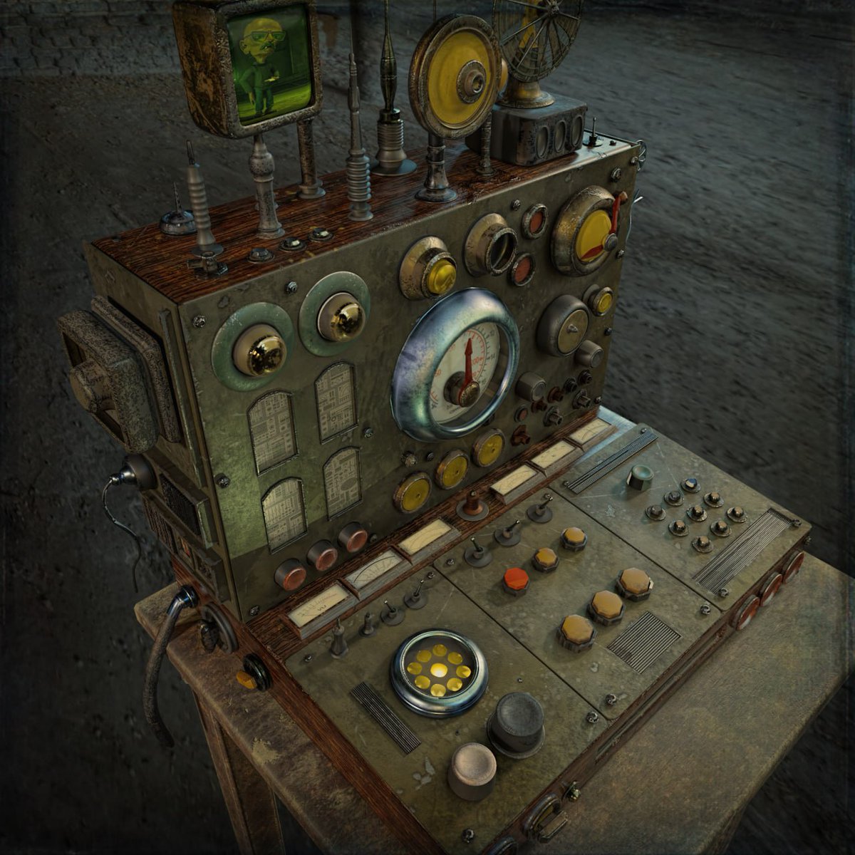 3dble's tweet photo. I started a new project. This is a crazy engineer's magic machine.
#b3d #blender #substance3d #mashin #retro https://t.co/k85fM8IVlq