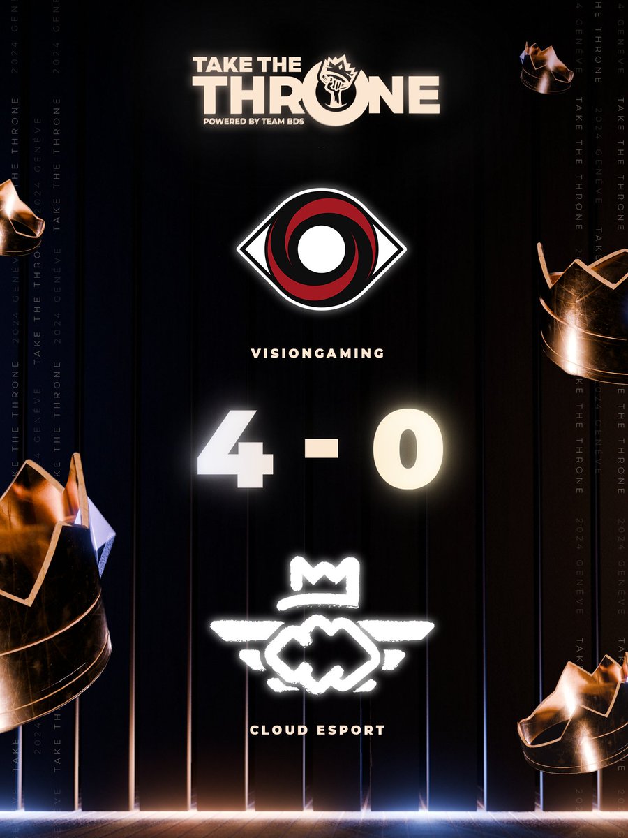 TAKE THE THRONE (@takethethronett) on Twitter photo Your Open Qualifier Champions are <a href="/VisionGaming_CH/">VisionGaming Switzerland</a>!  👑
🥇 <a href="/ivn_rl/">ivn</a> 
🥇 <a href="/Tox_RL/">QAD Tox</a> 
🥇 <a href="/rezears/">Rezears</a> 
#TakeTheThrone Your Open Qualifier Champions are <a href="/VisionGaming_CH/">VisionGaming Switzerland</a>!  👑
🥇 <a href="/ivn_rl/">ivn</a> 
🥇 <a href="/Tox_RL/">QAD Tox</a> 
🥇 <a href="/rezears/">Rezears</a> 
#TakeTheThrone