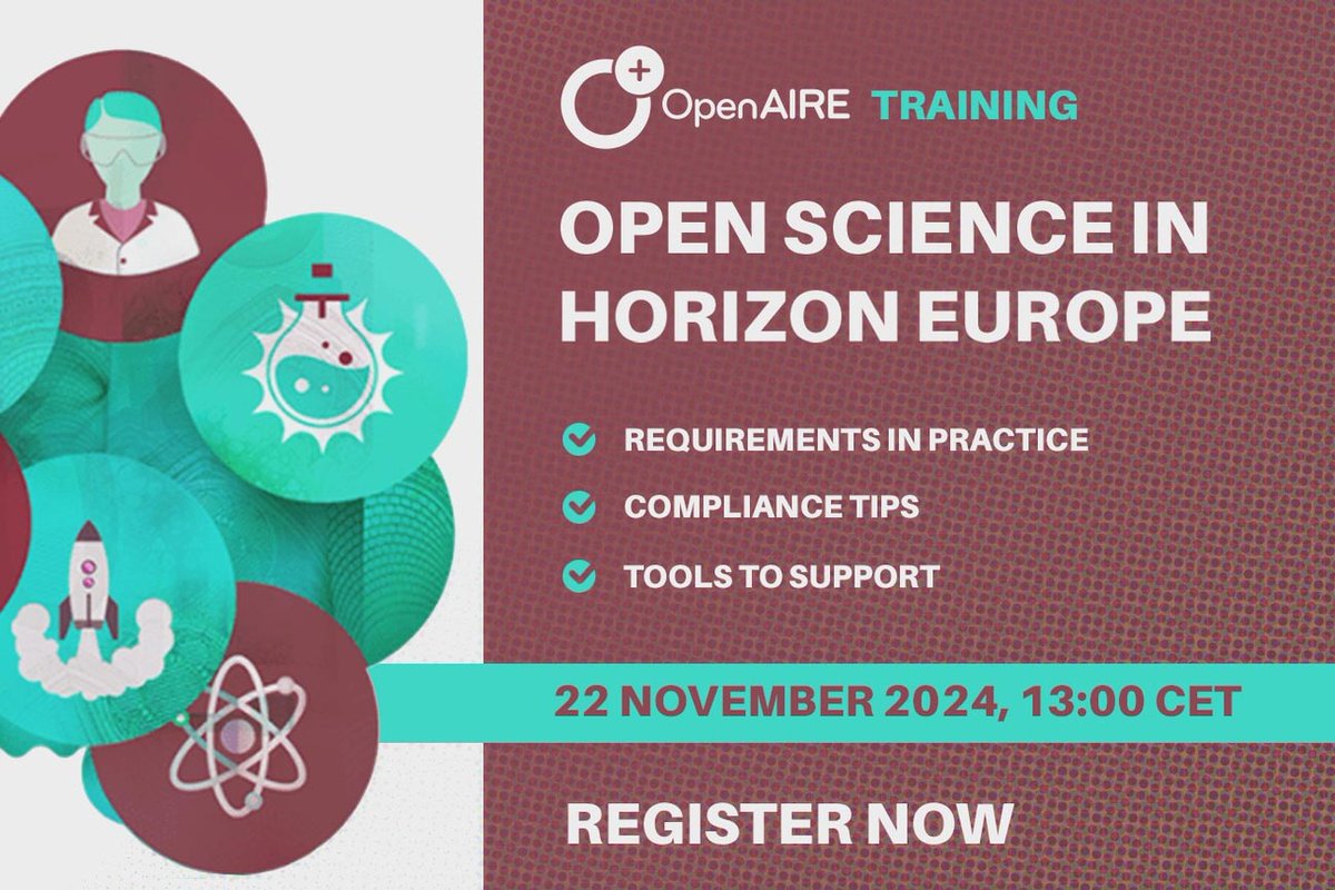 🔍 Are you an Horizon Europe (HE) grant holder with questions about Open Access or Research Data Management? 
Join <a href="/OpenAIRE_eu/">OpenAIRE</a>'s  webinar to learn HE requirements &amp; get expert answers. 
🗓️ Date: 22.11.2024, 13:00 CET (duration: 90 minutes)
Register now 👉 surl.li/mpqvie