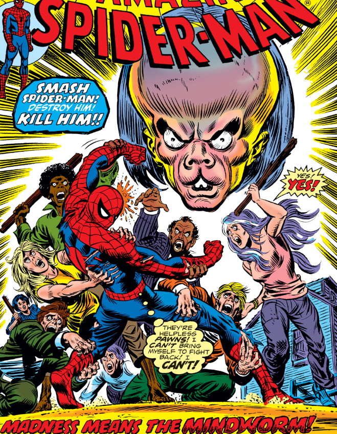 ObscureMarvel's tweet photo. The Mindworm first appeared in Amazing Spider-Man #138 #Mindworm #SpiderMan #Marvel https://t.co/3MXpJuhfR3