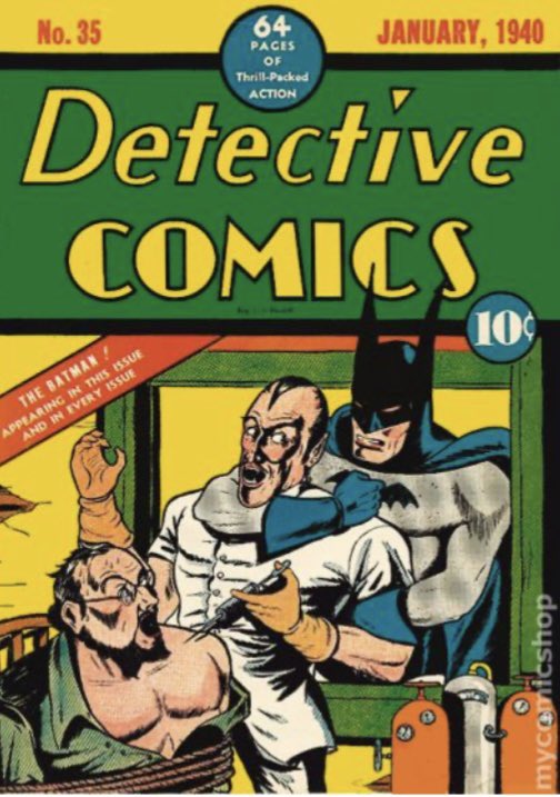 MetroPHXSports's tweet image. Iconic hypodermic needle Golden Age Batman cover. #BobKane