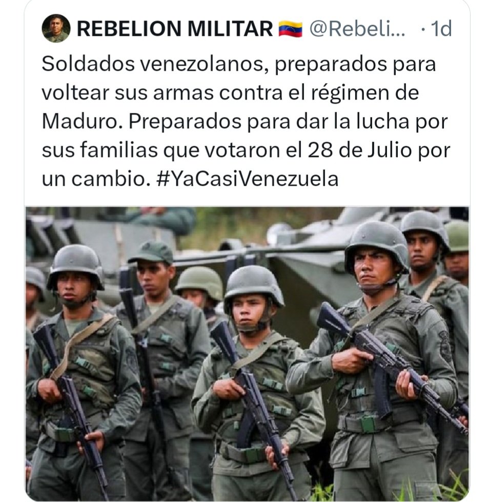 Mechitascasmont's tweet photo. @hackervnzl 🇻🇪🇻🇪 Llegó la hora de #Cobrar 🇻🇪🇻🇪
@EdmundoGU @MariaCorinaYA
@NicolasMaduro y sus #40Ladrones se quedaron solos, ahora...
🏃➡️🏃➡️🏃➡️ #Corran 🏃➡️🏃➡️🏃➡️
@dcabello_r @Drodriven2 @jorgepsuv @TarekWiliamSaab @jaarreaza_ @vladimirpadrino @TareckPSUV @FreeAlexSaabOrg https://t.co/PD7BXlo9hR