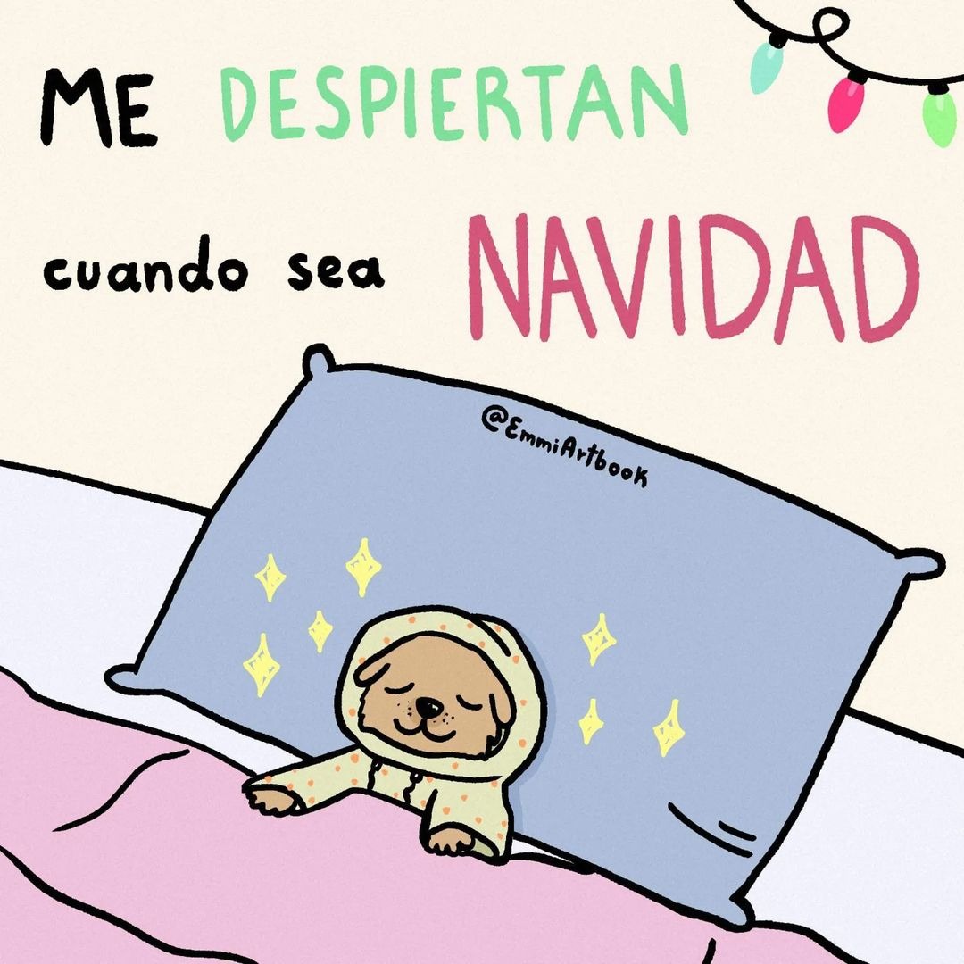 #DosisDeHumor de <a href="/emmiartbook/">Emma Hernández</a>. Preferimos despertarnos con el olor del ponche. 😴🎄