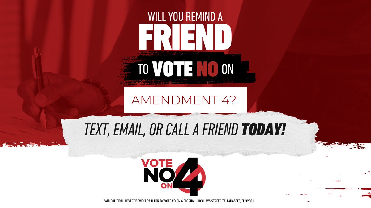 Today is Election Day! #VoteNoOn4Florida