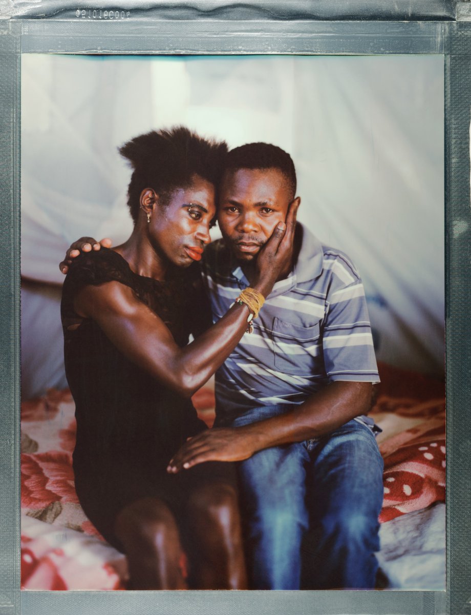 Kuteesa (left) is a transgender woman and Ernest (right) is gay. They met at Kakuma refugee camp in Kenya after they fled transphobia and homophobia in their home country of Uganda.