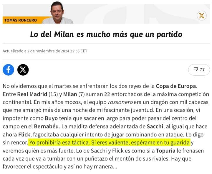 Pero tendrás que ser estupido cada cual juega a su manera y busca su forma de juego su tu equipo no puede vencerla es por qué es un equipo inepto  el fútbol es así ningun  equipo tiene que ponerse de nalgas para q el Madrid lo golee ten respeto de ti  no los aborchornes más jaja