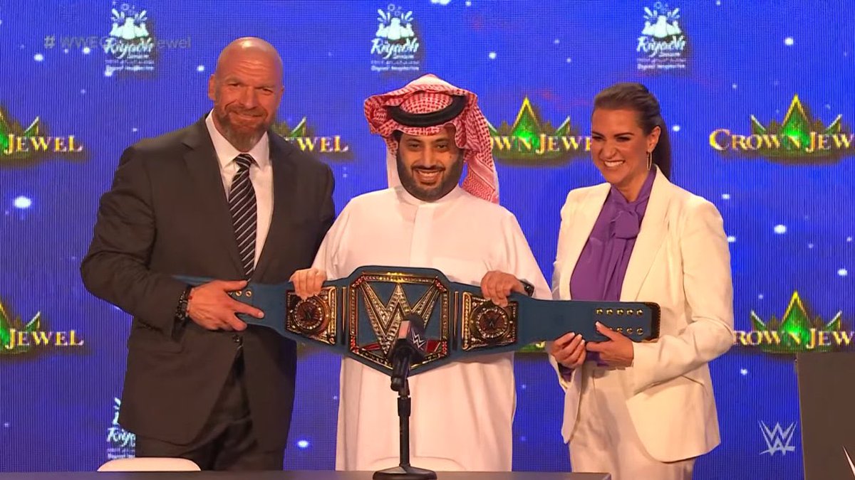 GriiffinNoel's tweet photo. "Triple H is counting the day until the Saudi deal ends..."

Only in your dreams. He's fine with the Saudi deal. He's all about WWE being sports washing as long as he gets paid for it https://t.co/rbUVQauxjg