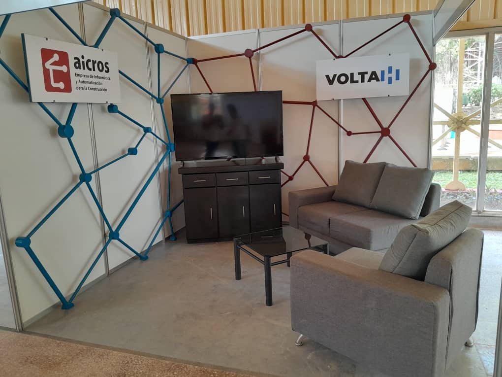 Aicros1's tweet photo. Nuestro stand YA LISTO para #Fihav2024. 

Visítenos en el recinto ferial Expocuba, pabellón 17 de Rusia, donde estaremos presente como parte de alianzas de trabajo con la empresa Gent IT S.L. 

#Aicros  #Voltah #ConstruirConInteligencia  #fihav2024 https://t.co/g973WuZyfi