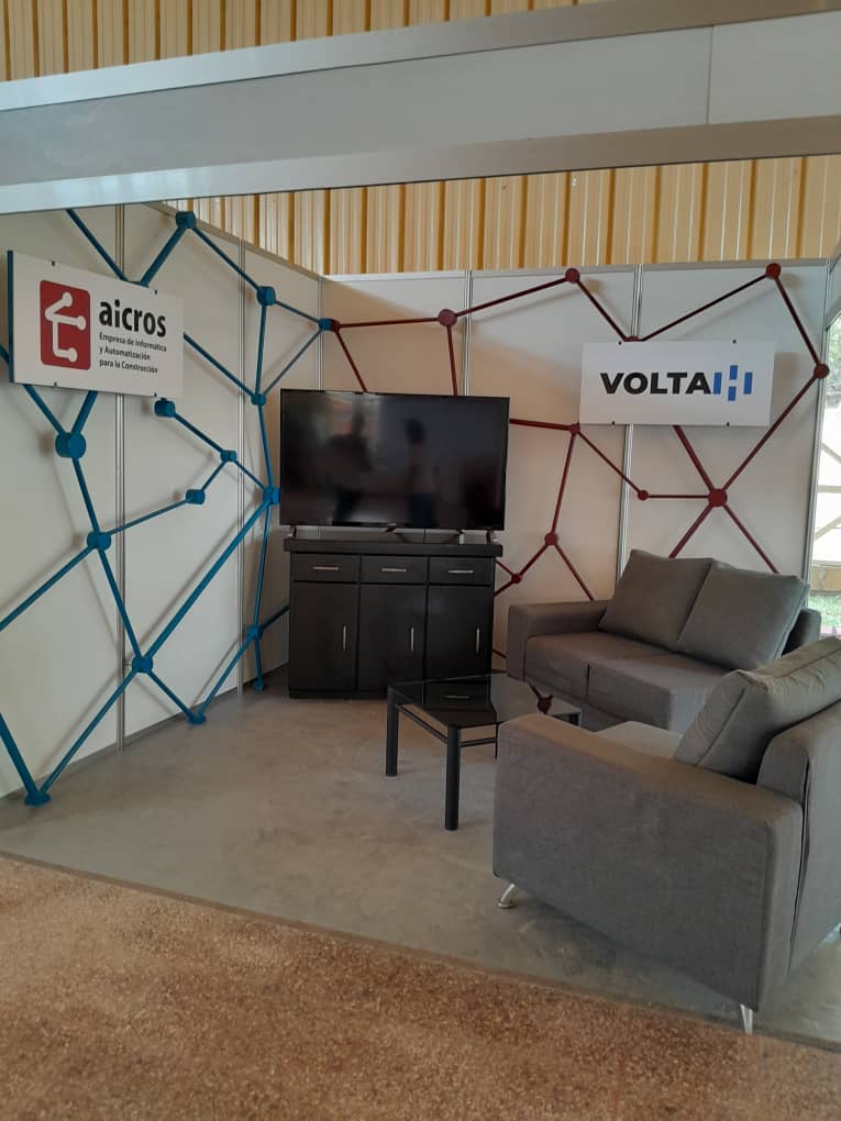Aicros1's tweet photo. Nuestro stand YA LISTO para #Fihav2024. 

Visítenos en el recinto ferial Expocuba, pabellón 17 de Rusia, donde estaremos presente como parte de alianzas de trabajo con la empresa Gent IT S.L. 

#Aicros  #Voltah #ConstruirConInteligencia  #fihav2024 https://t.co/g973WuZyfi