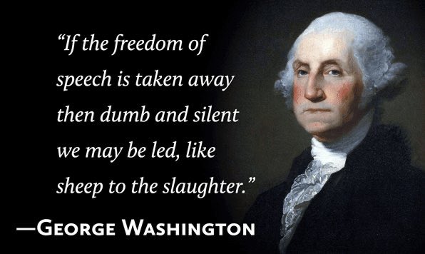 OldeWorldOrder's tweet photo. @VivekGRamaswamy George Washington said best: if you control people's speech, you control their minds. https://t.co/qLcIMxkbNh