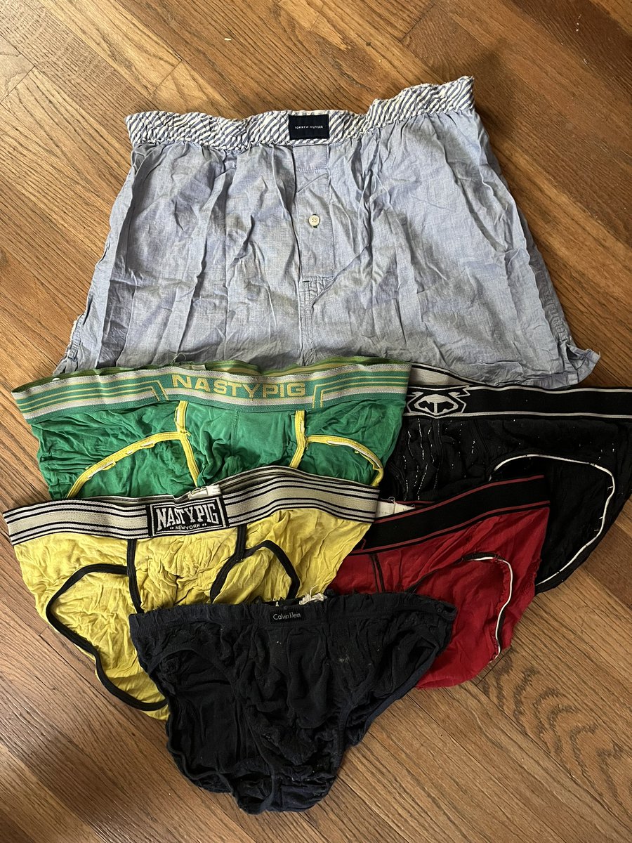 BudBrady90's tweet photo. Anyone interested in some absolutely trashed underwear ? DM me https://t.co/VS1mXOWwSb