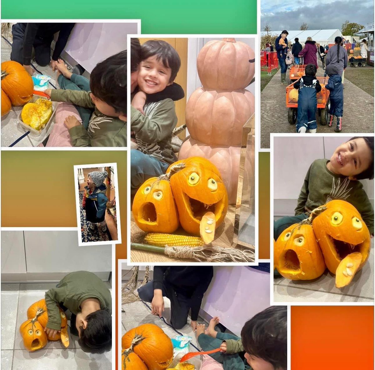 Brothers Hunter (2AD) &amp; August (NPB) had great fun creating their masterpieces 🎃🎃

Hunter created a flying pumpkin making his own broomsticks. He said ‘Mr Bob got spooked in the air &amp; jumped off his broomstick!’

August created a mimic of one of his favourite faces!