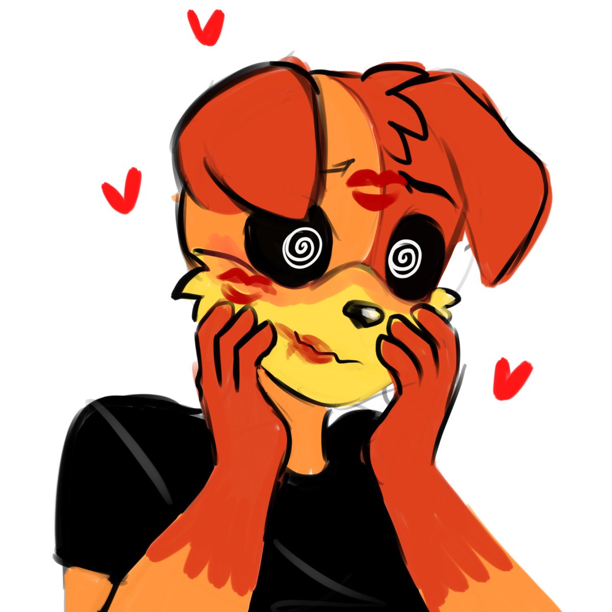 (Space Riders AU) 
Lipstick Marks
#SmilingCrittersAU #Dogday #SmilingCrittersOC