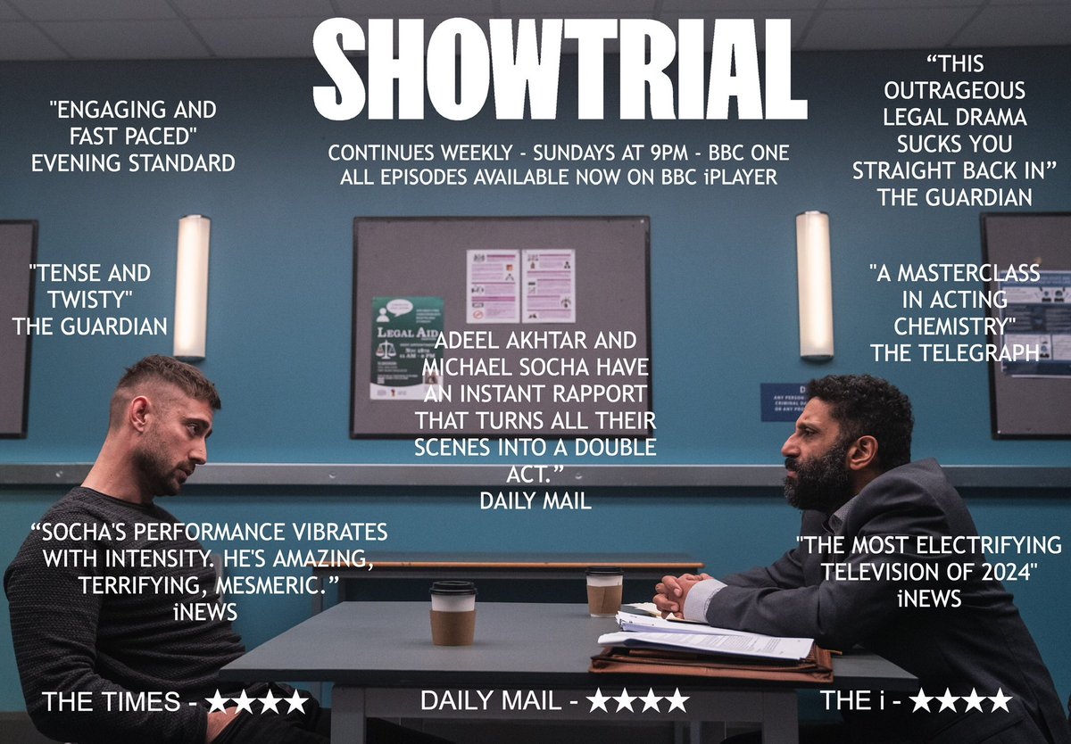 luffers's tweet photo. Two @worldprods shows on tonight @ 9pm! 

The final episode of #showtrial on @BBCOne. So much love for this show, provocative, smart, funny &amp; performances are 🔥🔥🔥

And #untilikillyou begins on @ITV, stripped across the week. The chilling story of an extraordinary womans fight. https://t.co/0BOLEvb7Ql